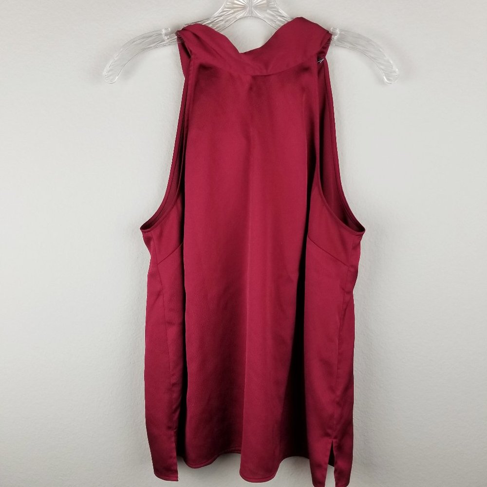 CHELSEA28 sleeveless turtleneck bow top size large